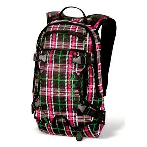 Dakine Pink Plaid Heli Pack Snowboarding Backpack